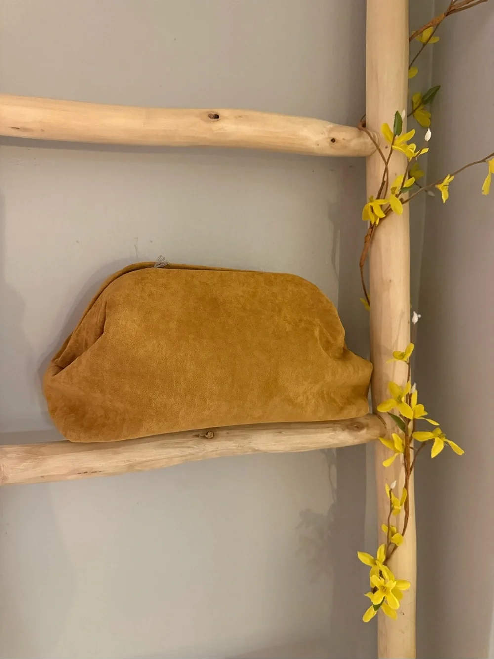 A New Day Studded Clutch Tan Bag